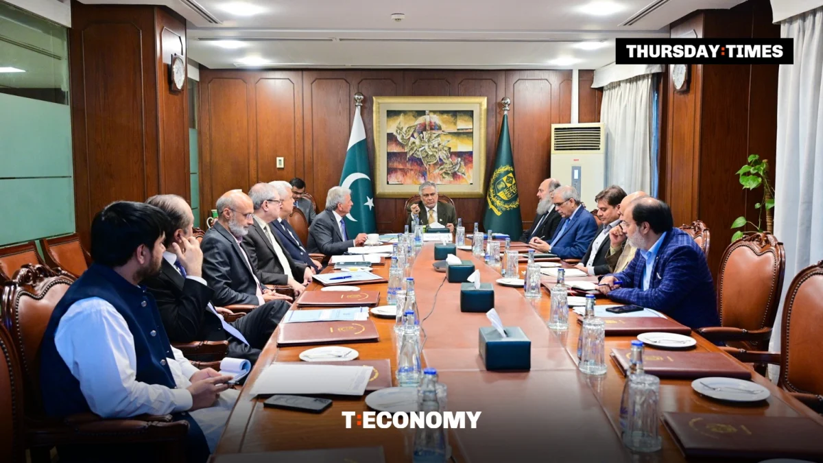 Deputy Prime Minister and Foreign Minister Ishaq Dar chairs a meeting on wheat imports in Islamabad. — FILE/THE THURSDAY TIMES