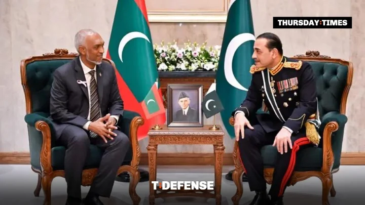 Field Marshal Asim Munir meets Maldivian President Mohamed Muizzu in Islamabad on Wednesday. — FILE/THE THURSDAY TIMES