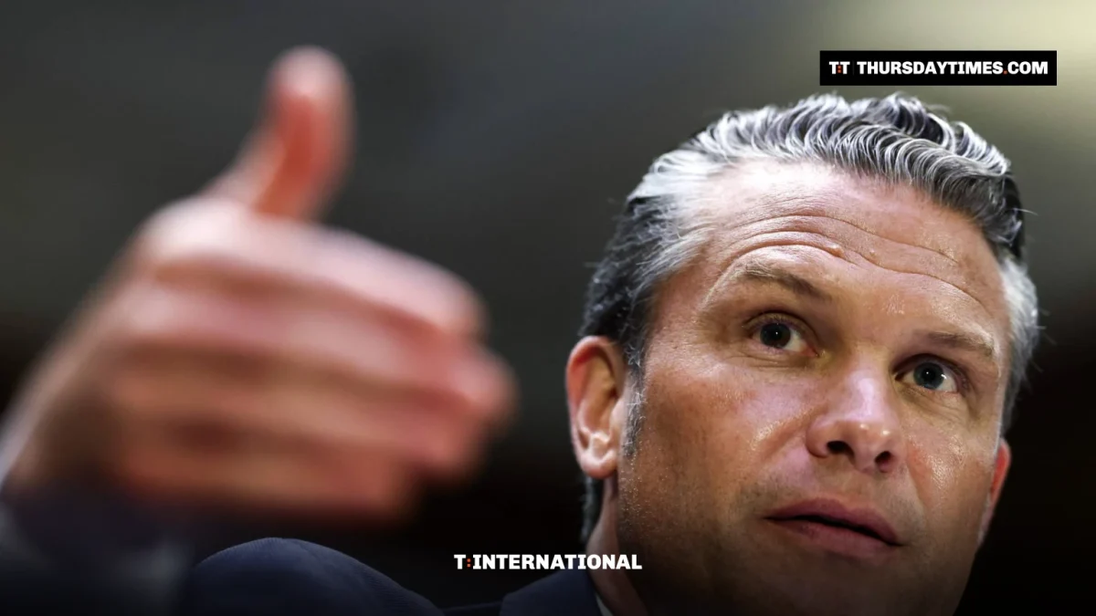 Pete Hegseth gestures while testifying at a Senate hearing