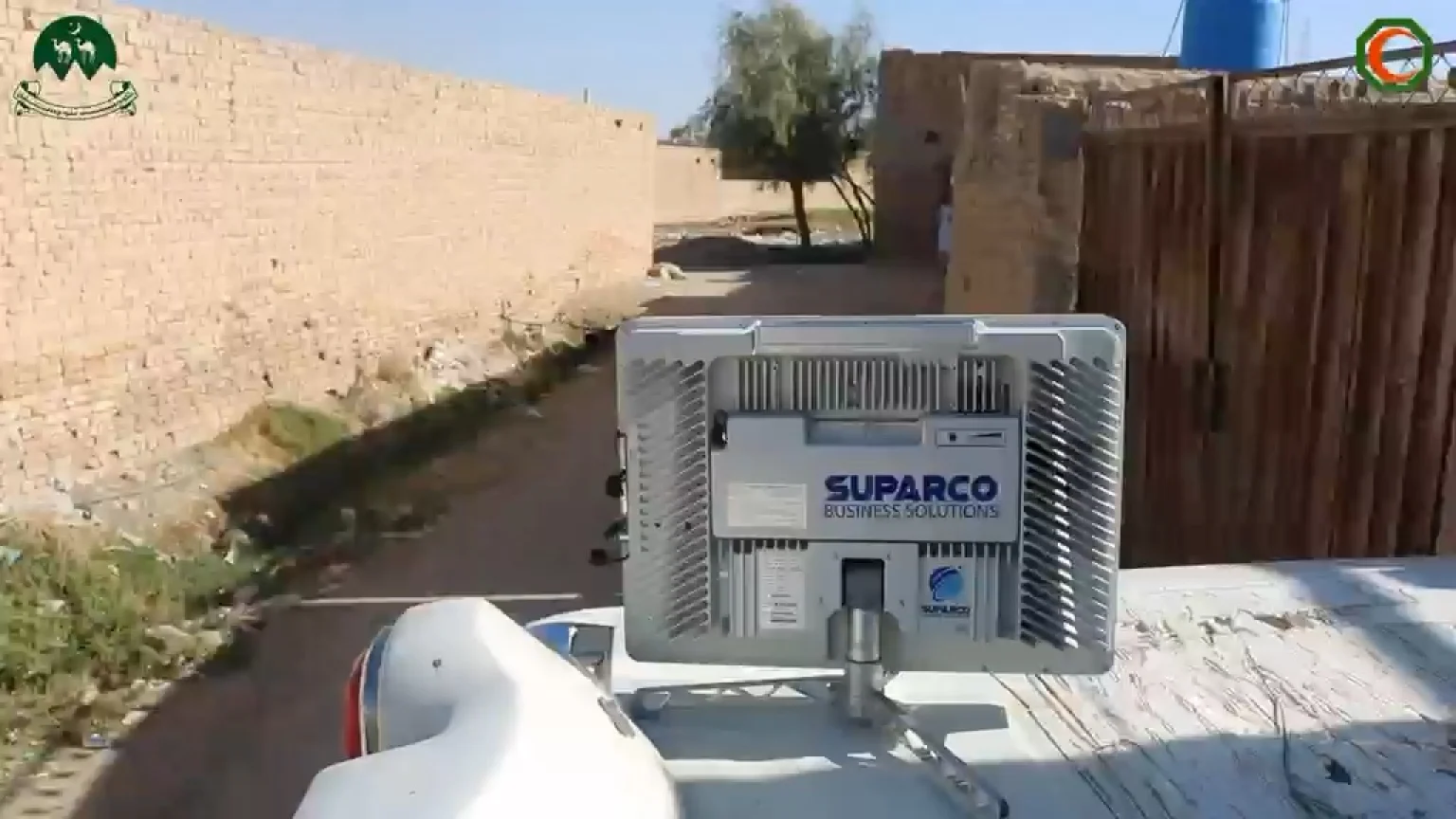 A SUPARCO satellite terminal at a Basic Health Unit