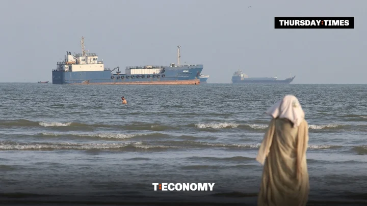 Cargo vessels pass through the Strait of Hormuz. — FILE/THE THURSDAY TIMES